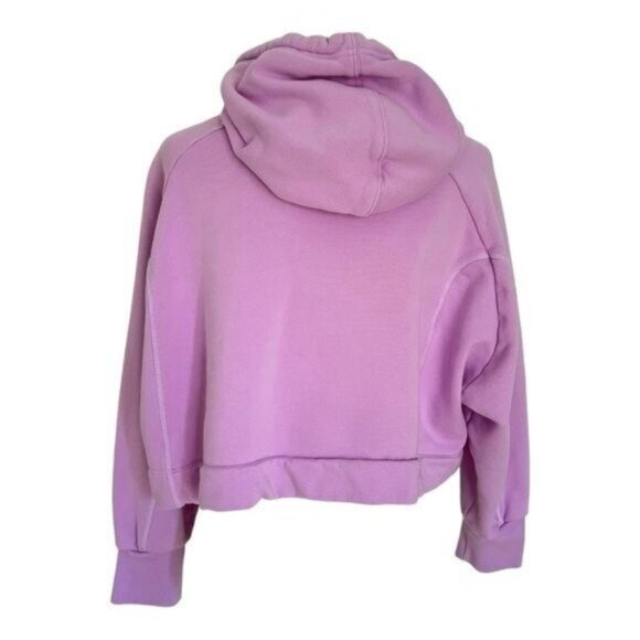 Adidas Originals Purple Cropped Hoodie - Picture 3 of 9